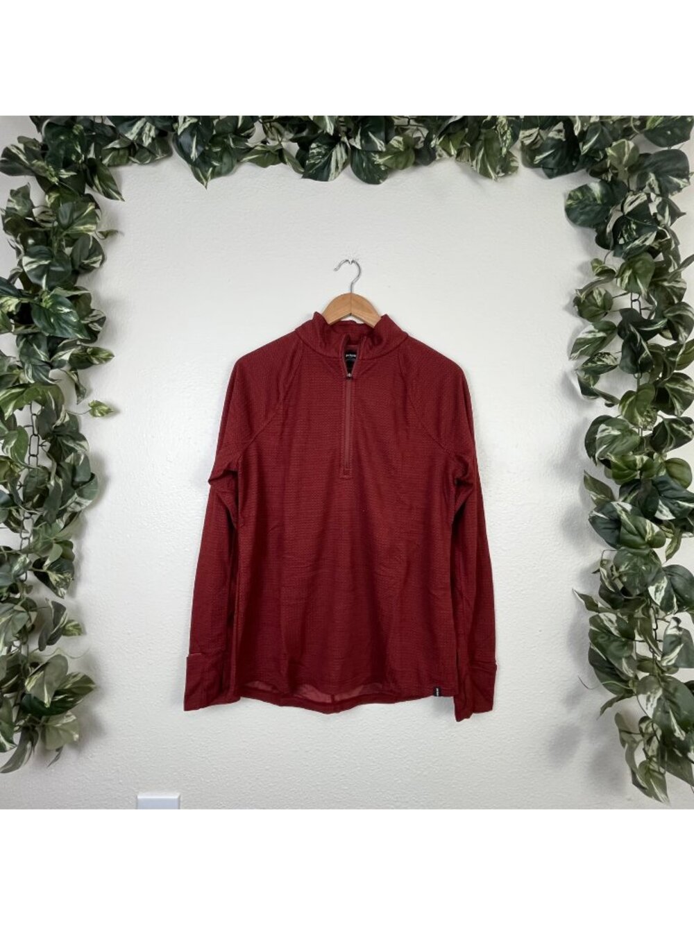 Prana Athletic Wesley 1/2 Zip Pullover Jacket Rhubarb NWT Women’s Size M